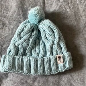 The North Face Kids' Light Blue Cable Knit Hat